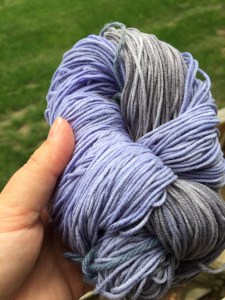 Lauras dyed yarn