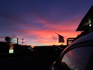 The sunset Saturday night