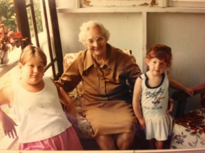 Me, Great Grandma H and Saralyn Circa 1989?